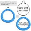 Dolibest Non-Slip Gymnastics Rings Kids Monkey Bars Swing Trapeze Bar with Adjustable Straps (41.7inch) Home Fitness Full Body Workout Ninja Warrior Obstacle Course Blue (2Pack view 2