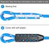 Dolibest Non-Slip Gymnastics Rings Kids Monkey Bars Swing Trapeze Bar with Adjustable Straps (41.7inch) Home Fitness Full Body Workout Ninja Warrior Obstacle Course Blue (2Pack view 4
