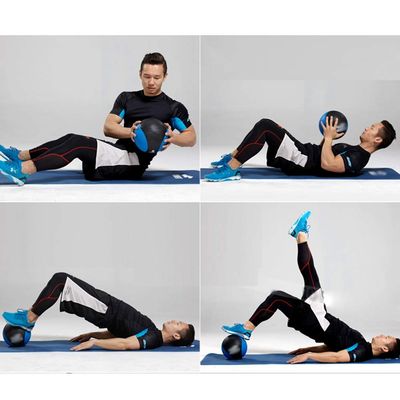 Medicine Balls AGYH, Elastic Rubber Gravity Ball, Strength Training Muscle Training Fitness Equipment, with Anti-Leakage Nozzle, 5 Weights are Optional (Size : 18LB)