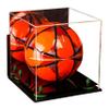 Better Display Cases Acrylic Display Case for Collectibles, Full Size Soccer Ball Display Case,Green Risers & Black Base, Handcrafted Showcase Box.DIM;9.75" L x 9.75" W x 9.75" H. (B02) view 1