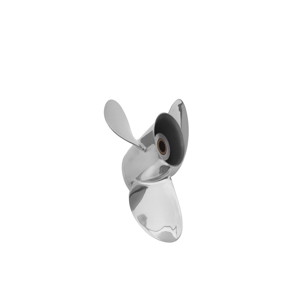 Flish Propeller 9.25 x 10 OEM Upgrade Stainless Steel Outboard Propeller Fit Mercury Engines 9.9-20HP 14 Spline Tooth, RH