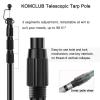 KOMCLUB Telescoping Tarp Poles Adjustable Tent Poles for Tarp Heavy-Duty Design Portable & Lightweight Fiberglass Tent Poles for Shelter Camping Awning 4 Sections Adjustable to 98.51 in(Set of 2) view 2