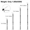 KOMCLUB Telescoping Tarp Poles Adjustable Tent Poles for Tarp Heavy-Duty Design Portable & Lightweight Fiberglass Tent Poles for Shelter Camping Awning 4 Sections Adjustable to 98.51 in(Set of 2) view 3