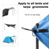 KOMCLUB Telescoping Tarp Poles Adjustable Tent Poles for Tarp Heavy-Duty Design Portable & Lightweight Fiberglass Tent Poles for Shelter Camping Awning 4 Sections Adjustable to 98.51 in(Set of 2) view 4