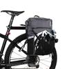 Rhinowalk Bike Bag Pannier Bag 22L Convertible - 2 in 1 Bicycle Saddle Bag Shoulder Bag Laptop Pannier Professional Cycling Accessories-Gray view 3