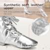 HIPPOSEUS Women Silver Jazz Shoes Split Sole Dance Boots Ballet Dance Shoe for Men,US 6 view 2