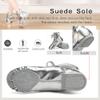 HIPPOSEUS Women Silver Jazz Shoes Split Sole Dance Boots Ballet Dance Shoe for Men,US 6 view 4