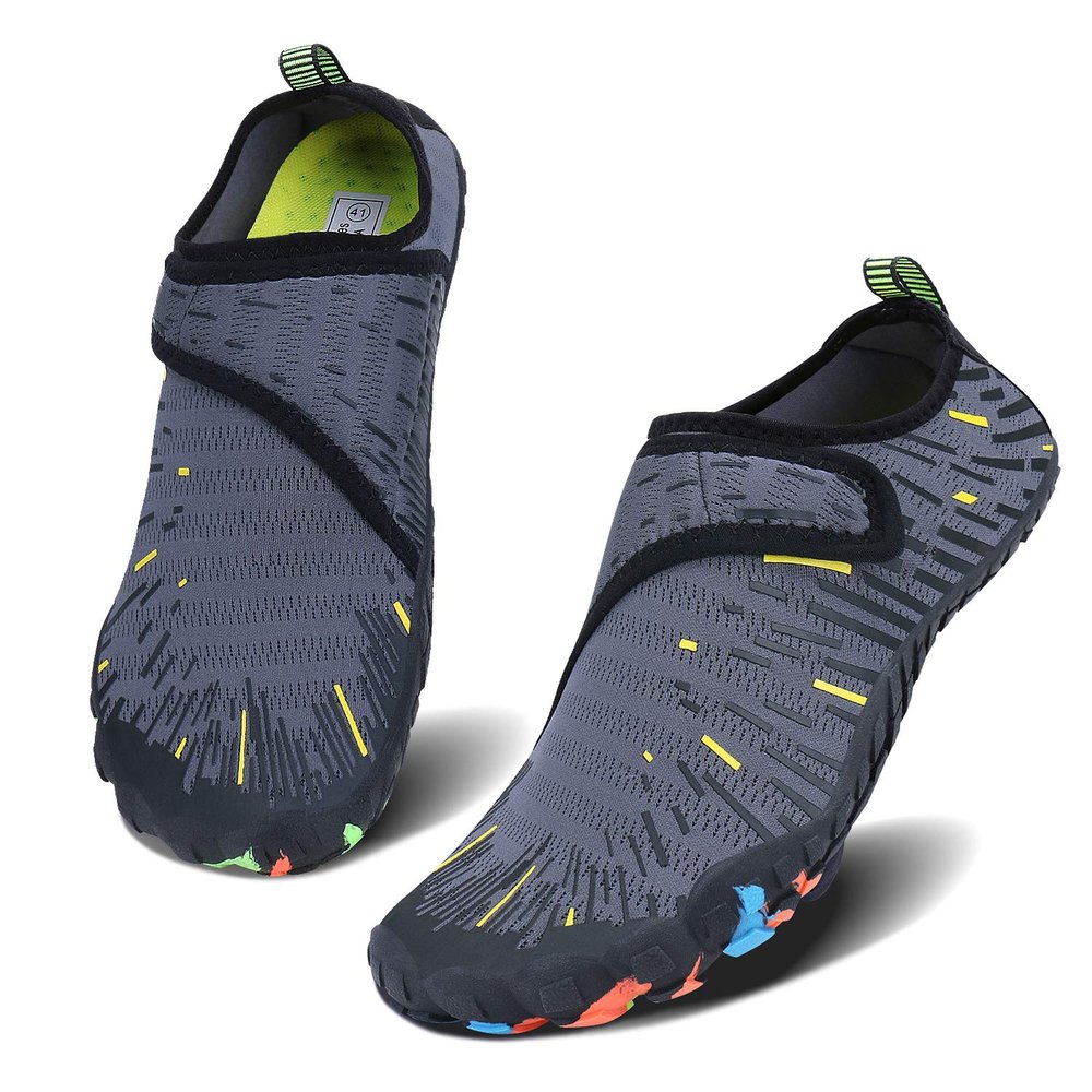 MAYZERO Water Shoes Men Women Swim Surf Shoes Beach Pool Shoes Wide Toe Hiking Aqua Shoes Winter House Slippers