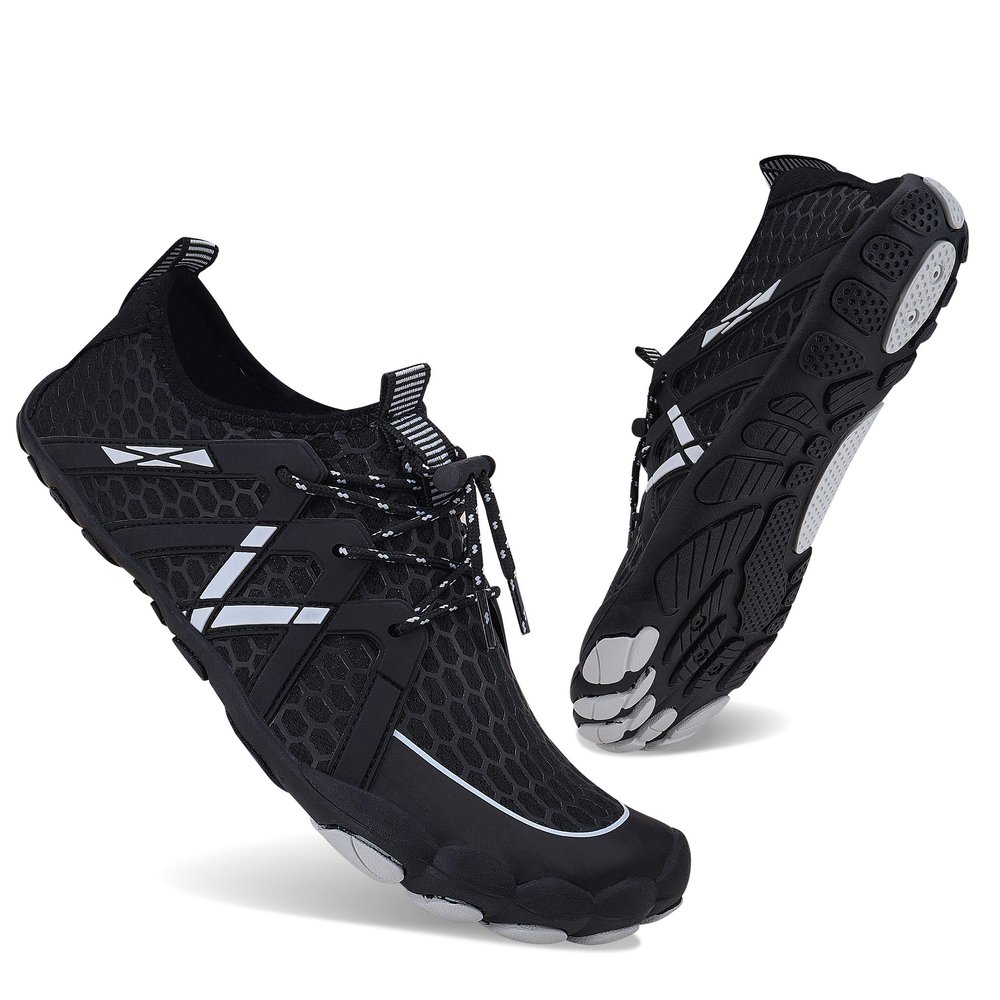 MAYZERO Water Shoes Men Women Swim Surf Shoes Beach Pool Shoes Wide Toe Hiking Aqua Shoes Winter House Slippers