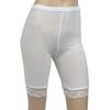 Ladies Stretchy Hot Pants Womens Sports Use Micro Fiber Lace Cycling Shorts Plain White Medium-Large view 1