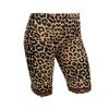 Ladies Stretchy Hot Pants Womens Sports Use Micro Fiber Lace Cycling Shorts Leopard Print Small-Medium view 1