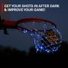Rukket Basketball Light Up Hoop Net, Change Colors with Remote, Heavy Duty LED Replacement Basketball Nets, Fits Outdoor Indoor 12 Loops Rim, Glow in The Dark Neon Basketball Hoop view 2