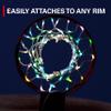 Rukket Basketball Light Up Hoop Net, Change Colors with Remote, Heavy Duty LED Replacement Basketball Nets, Fits Outdoor Indoor 12 Loops Rim, Glow in The Dark Neon Basketball Hoop view 3