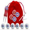 Clip Wipes USA American Flag Golf Gifts | USA American Flag Golf Balls | USA American Flag Golf Accessories Package #3 (Map-Red) view 1