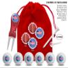 Clip Wipes USA American Flag Golf Gifts | USA American Flag Golf Balls | USA American Flag Golf Accessories Package #3 (Map-Red) view 2
