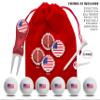 Clip Wipes USA American Flag Golf Gifts | USA American Flag Golf Balls | USA American Flag Golf Accessories Package #3 (Flag-Red) view 2