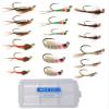 DiscountFlies Jiggy Euro Jig Hook Fly Fishing Flies  Fishing Kit w/18 Nymph Flies + Fly Box  Realistic & Effective Fly Fishing Accessories  Flies for Fly Fishing on Strong, Sharp Hooks view 1