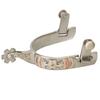 Weaver Leather Ladies' Spur with Floral Design, Steel Floral/Chevron view 1