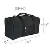 19" 24" 30" 36" 42" Simple Duffel Bag - Black (30") view 2