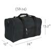 19" 24" 30" 36" 42" Simple Duffel Bag - Black (24") view 2