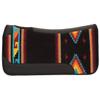 Weaver Equine 23" x 24" Pony Size Single Weave Wool Blend Horse Saddle Pad, Contoured Western Saddle Pad for Shock Absorption, Black/Orange/Navy view 1