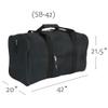 19" 24" 30" 36" 42" Simple Duffel Bag - Black (42") view 2