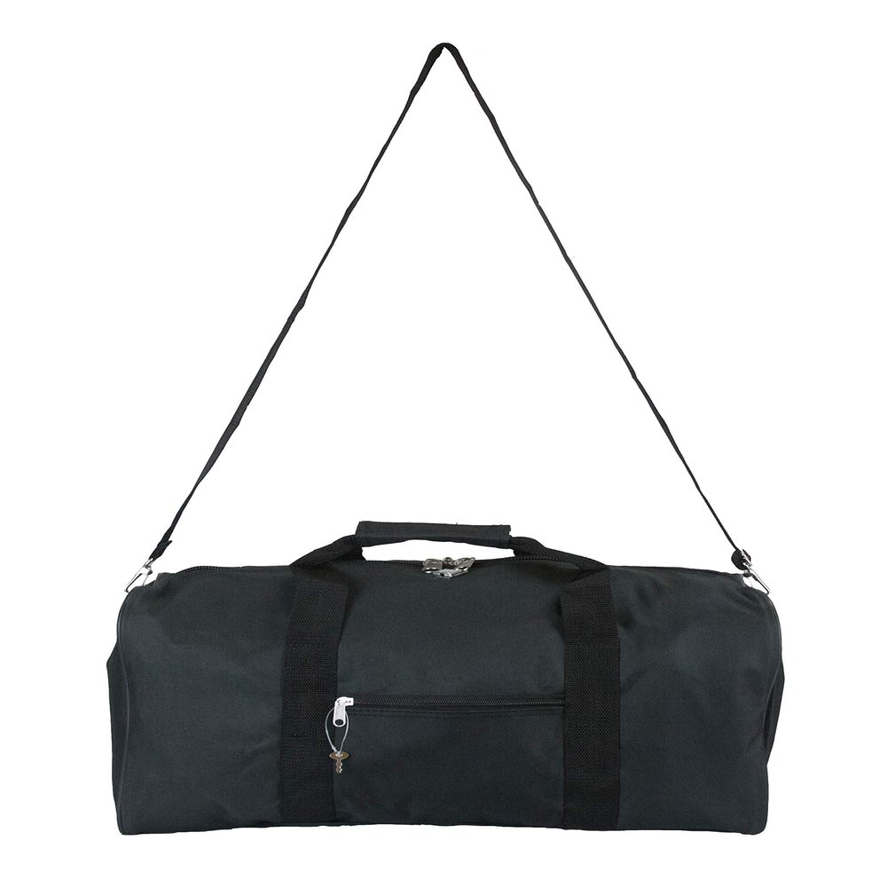 19" 24" 30" 36" 42" Simple Duffel Bag - Black (36")