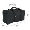 19" 24" 30" 36" 42" Simple Duffel Bag - Black (36") view 2
