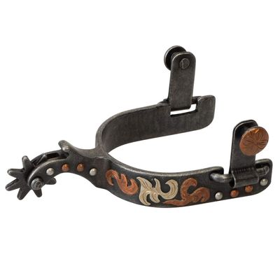 Weaver Leather Ladies' Spur with Filigree Design, Black Multi Floral Filigree