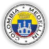 1x Colombia Medellin Round Vinyl Waterproof Sticker - 10cm / 4inches view 1