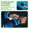 LEVIERO Gymnastics Grips Set, Grips for Gymnastics Girls, Dowel Grips with Soft Leather, Double Buckle Wrist Closure, and Adjustable Finger Holes, for All Ages - (Aqua, 00) view 3