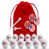 Clip Wipes USA American Flag Golf Gifts | USA American Flag Golf Balls | USA American Flag Golf Accessories Package #5 (Flag-Red) view 1