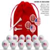 Clip Wipes USA American Flag Golf Gifts | USA American Flag Golf Balls | USA American Flag Golf Accessories Package #5 (Flag-Red) view 2