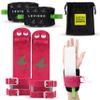 LEVIERO Gymnastics Grips Set, Grips for Gymnastics Girls, Dowel Grips with Soft Leather, Double Buckle Wrist Closure, and Adjustable Finger Holes, for All Ages - (Pink, 000) view 1