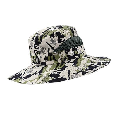 Cicilin Boonie Hat, Outdoor Wide Brim Sun Protect Hat, Classic Combat Army Style Bush Jungle Sun Cap for Fishing Hunting Camping Unisex Wide Brim Summer Sun Hat Camouflage B-S