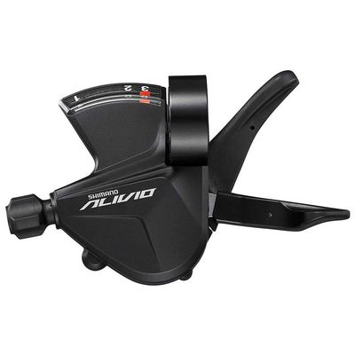 Great value Alivio 3-speed mountain bike Rapidfire lever for crisp gear shifting. 2-way release allows shifting from various from positions; the upper lever still performs the same shift function, but