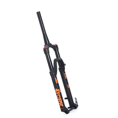 Mountain Bike Front Fork, Lockable Damping Tapered Tube Barrel Axle Magnesium Alloy Air Fork Shock Absorber Fork,Black A-29inch