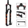 Mountain Bike Front Fork, Lockable Damping Tapered Tube Barrel Axle Magnesium Alloy Air Fork Shock Absorber Fork,Black A-29inch view 3