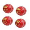 CW Star Seasoned Cricket Ball Standard Size All Red Leather Cricket Ball 4 Piece Balls Set of 4 view 1