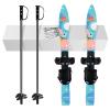 Odoland Kid's Beginner Snow Skis and Poles, Low-Resistant Ski Boards for Age 4 and Under, Lightweight, Sturdy and Safe, Lightblue view 1