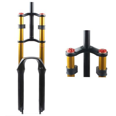 MTB Suspension Fork, Double Shoulder DH Oil Spring Front Fork Disc Brakes Downhill Front Fork with Adjustable Damping,A-29inch