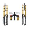 MTB Suspension Fork, Double Shoulder DH Oil Spring Front Fork Disc Brakes Downhill Front Fork with Adjustable Damping,A-29inch view 3