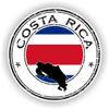 1x Costa Rica Round Vinyl Waterproof Sticker - 5cm / 2inches view 1