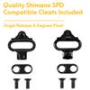 Venzo Bike Bicycle Toe Clips Cage Indoor Exercise Bike Pedal Adapters - Compatible with Peloton Bike Pedal, Convert Look Delta Pedals to Toe Clip Straps Ride with Sneakers - SPD Adapters ONLY view 4