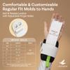 LEVIERO Gymnastics Grips Set, Grips for Gymnastics Girls, Dowel Grips with Soft Leather, Double Buckle Wrist Closure, and Adjustable Finger Holes, for All Ages - (White, 00) view 4