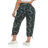 DIBAOLONG Womens Yoga Capri Pants Loose Yoga Pants Comfy Lounge Joggers Pajama Sweatpants with Pockets Camo M view 3