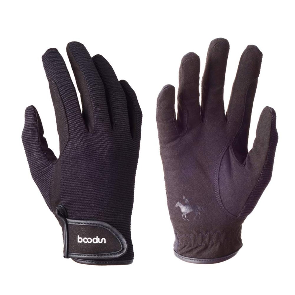 EXCEART 1pair Microfiber Riding Gloves Breathable Fit for Men and Women Comfortable Training Gloves Black