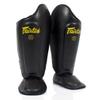 Fairtex SP8 Muay Thai Shin Guards for Men, Women, Kids | Shin Guards Made with Syntek Leather & are Premium, Lightweight & Durable | Expanded Side Protection (Black/Small) view 4