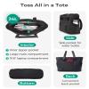 BAGSMART Tote Bag for Women, Tote Bag with Zipper Work Tote with Compartments Nurse Shoulder Hanbag for Travel, Gym view 4