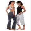 BUBBLELIME 29"/31"/33"/35" 4 Styles Women's Bootcut Yoga Pants Tummy Control - Side Pockets_SHADOWCHARCOAL(1) L_33" Inseam view 4